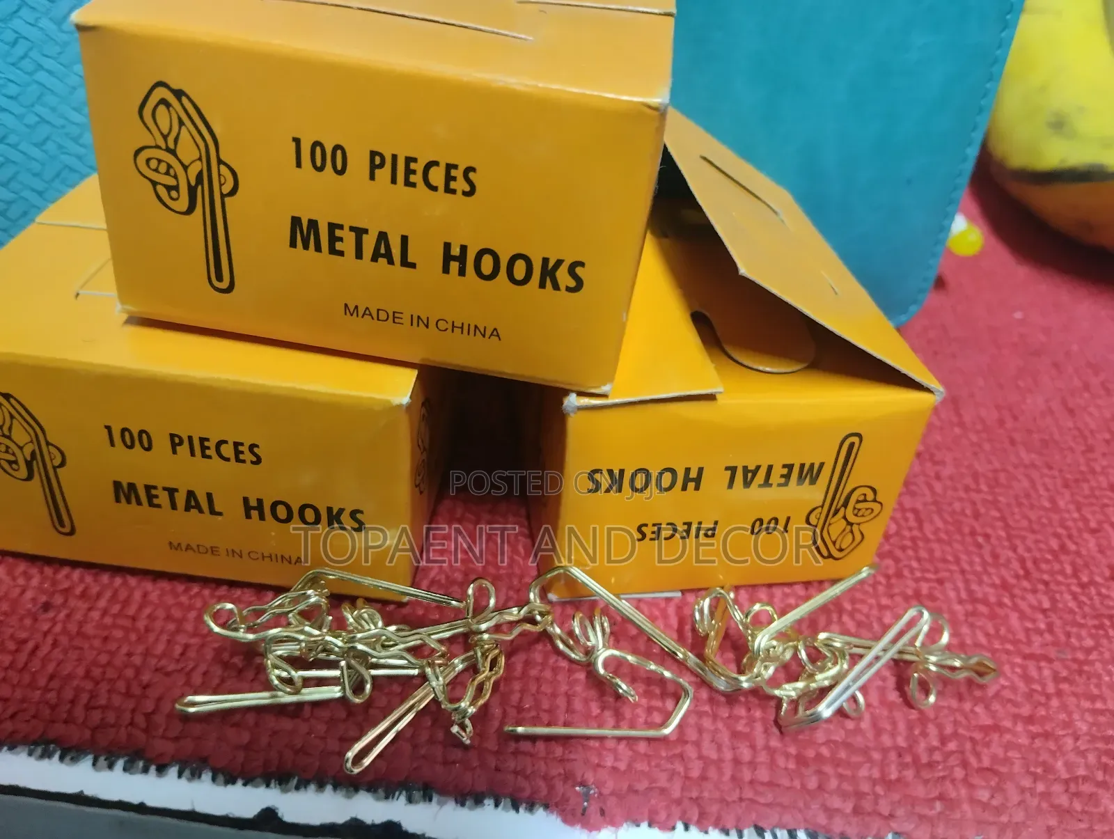 Heading Tape Accessories Gold Metallic Drapery Curtain Hooks