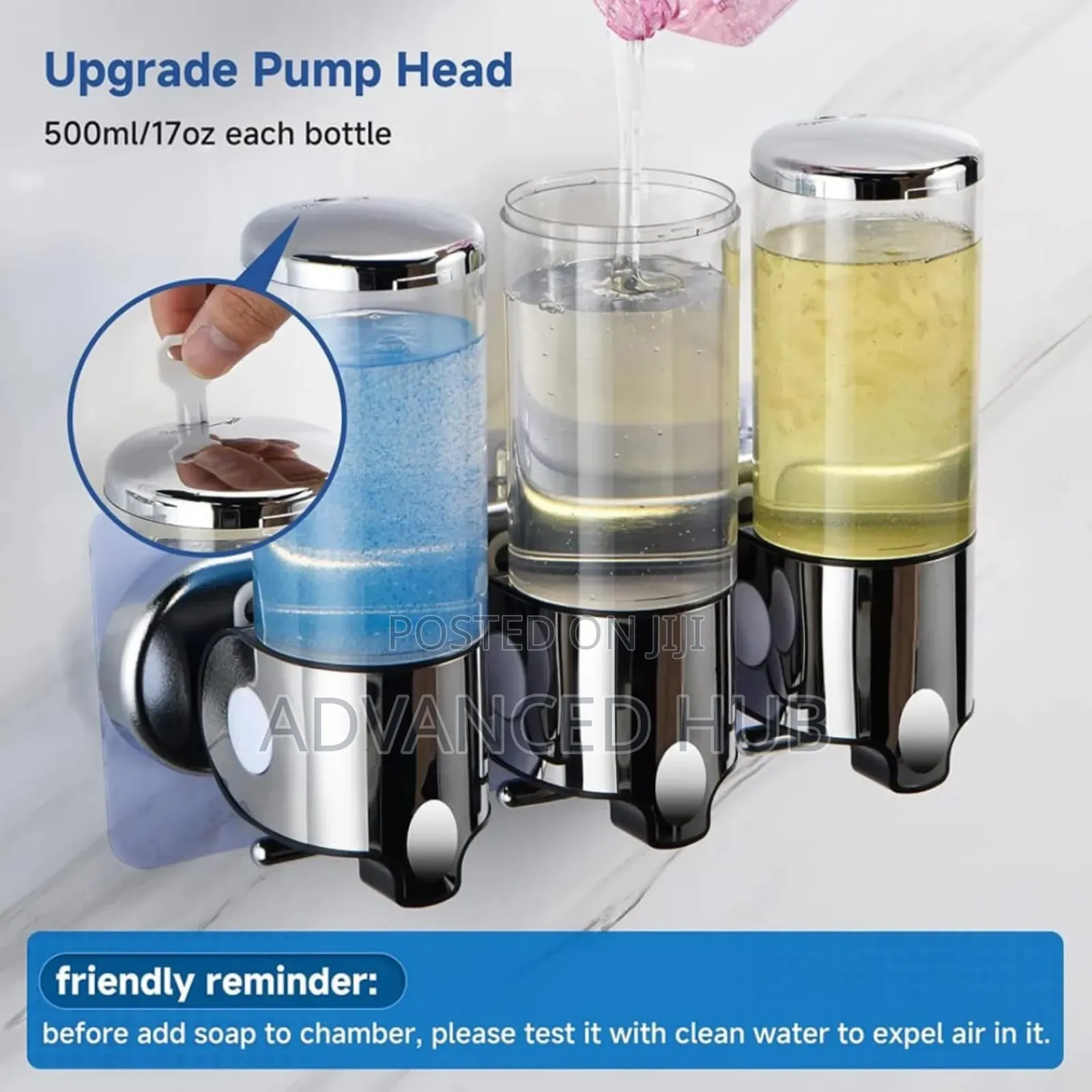 Wall Mounted Multi-Chamber Soap Dispenser