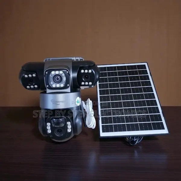 V380 Pro 12mp Outdoor 4g Solar PTZ Triple Lens Camera With Ir Night