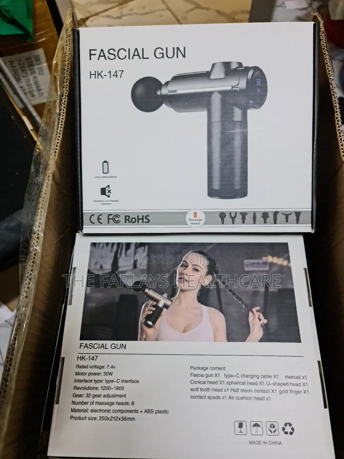 Deep Tissue Masage Gun ( Rechargeable Battery)