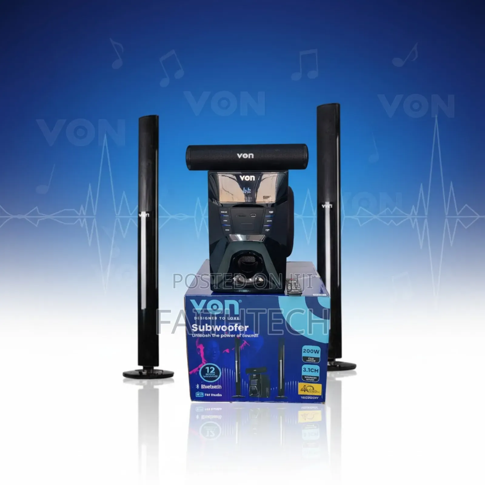 *Von Woofer 3.1 200w Tall Boy