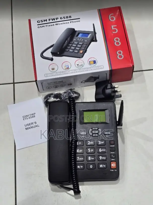 6588 GSM Fixed Wireless Phone With Sim Card Slot