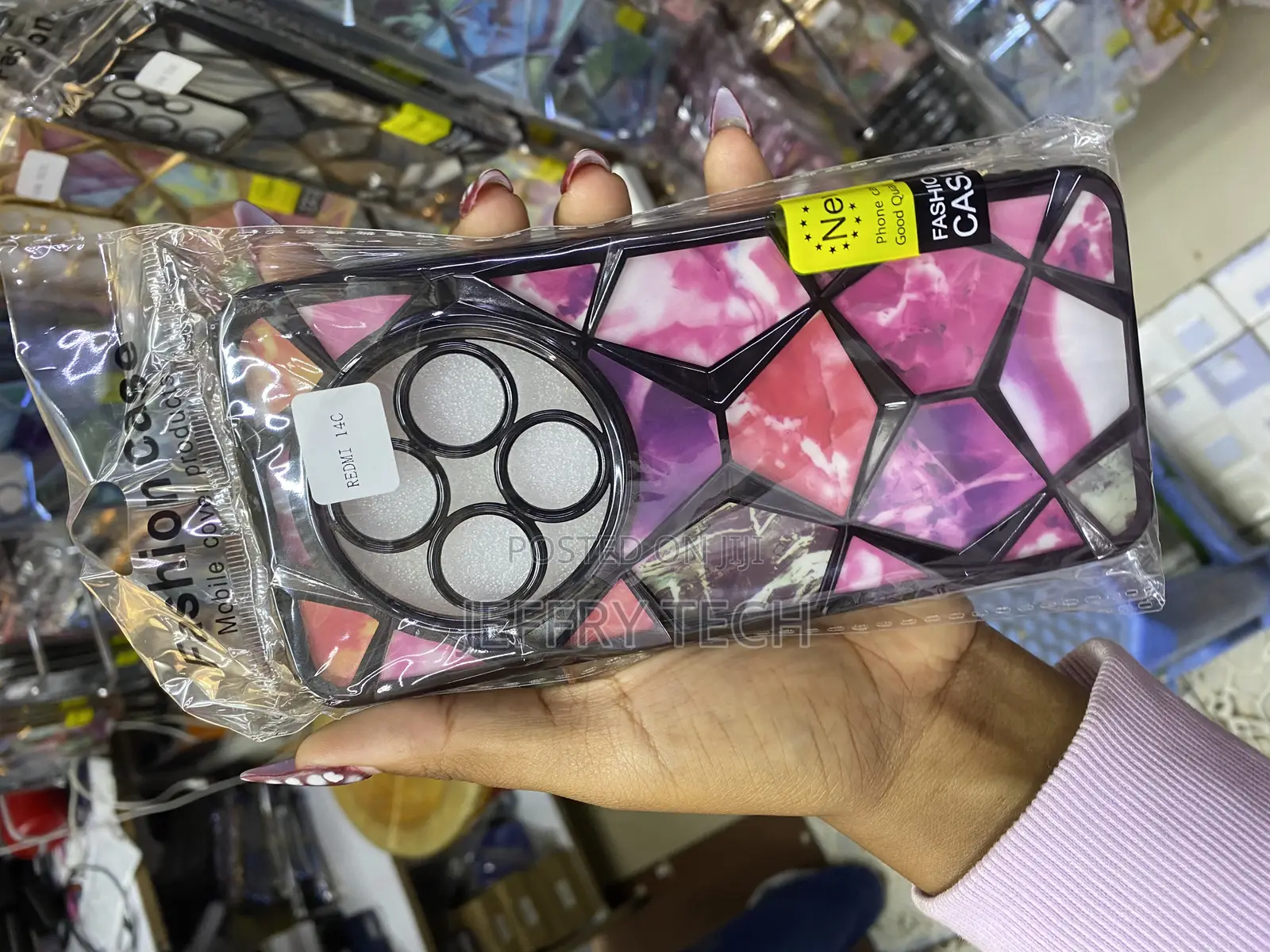 Hispon Xiaomi Redmi 14c Glitter Sparkle Diamond Print Case