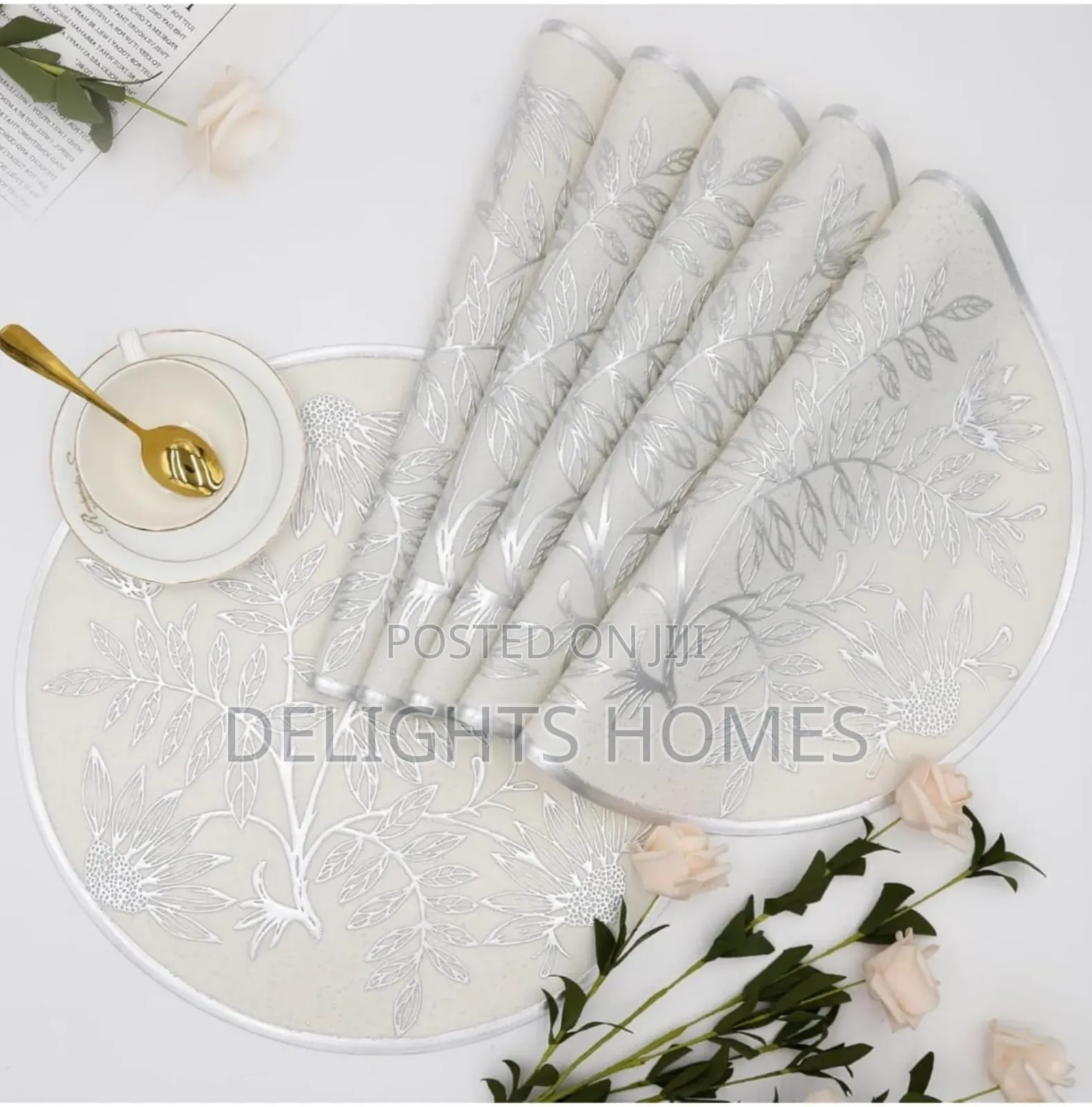 6pcs PVC Non-Woven Table Mats-Elk