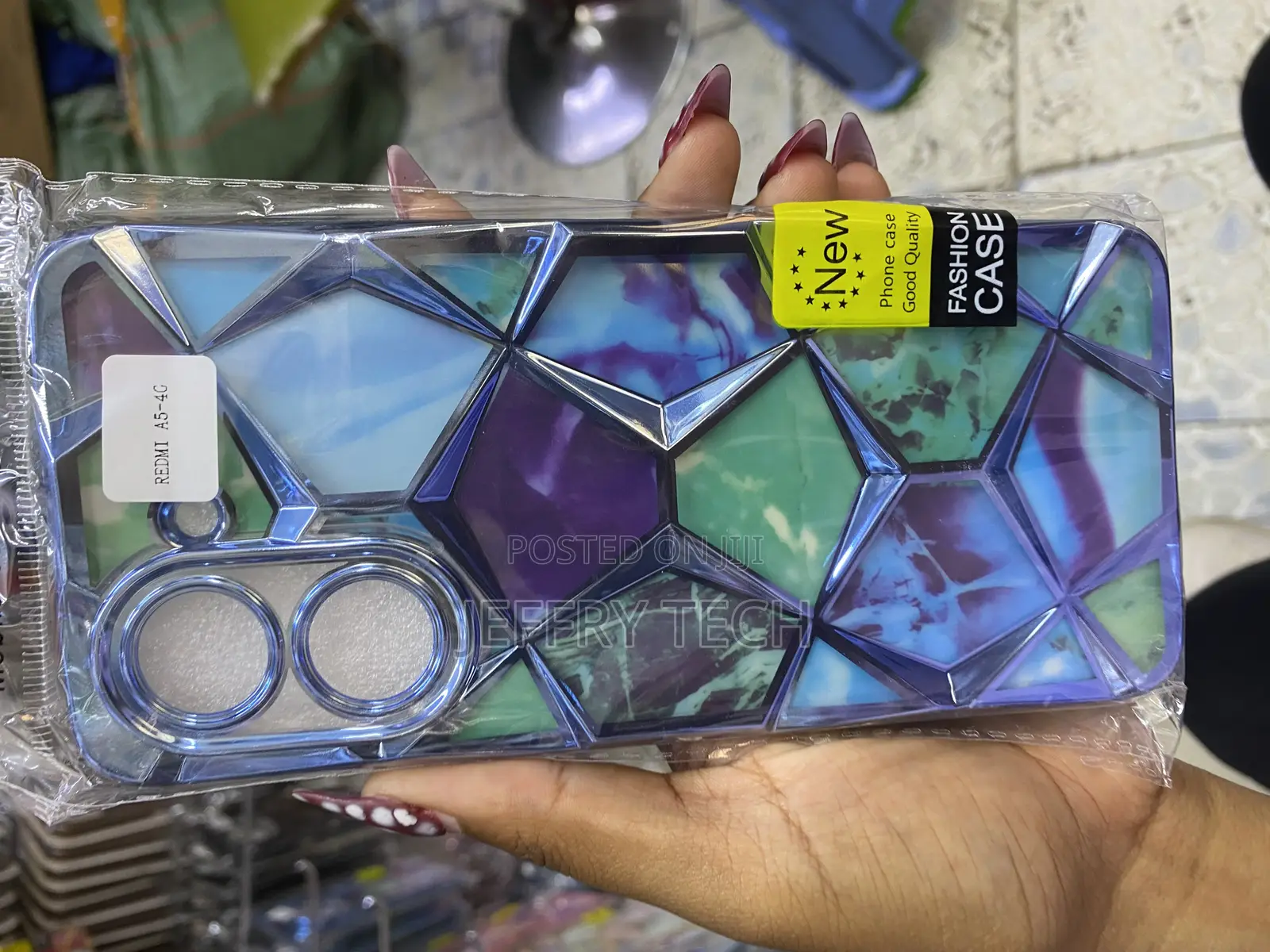 Shark Geometric Diamond Pattern Phone Case for for Redmi A5