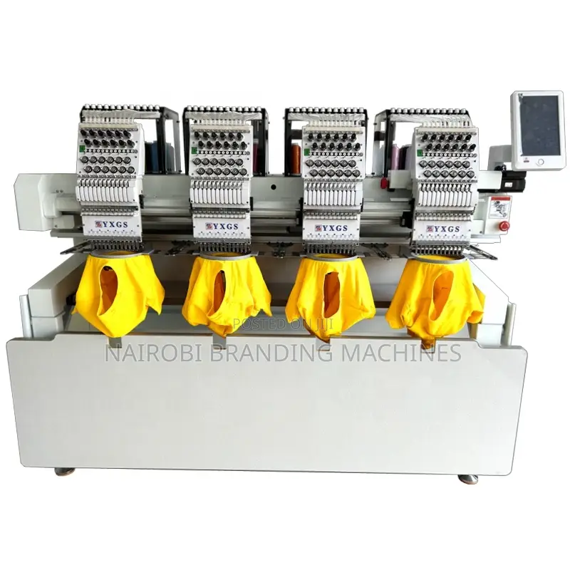 High Speed 4 Head Multi Needle Flat Cap T-Shirt Embroidery Machine