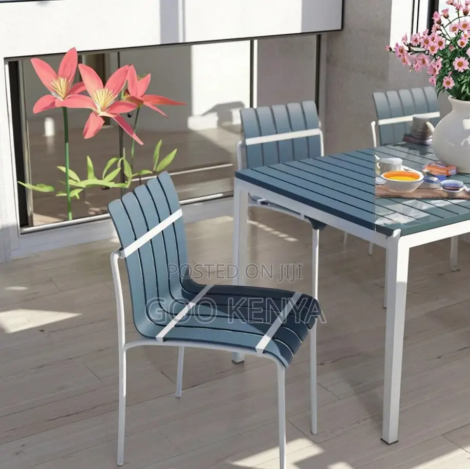 Home Chair; Metal-Style Plastic Chair for Kitchen Living Room