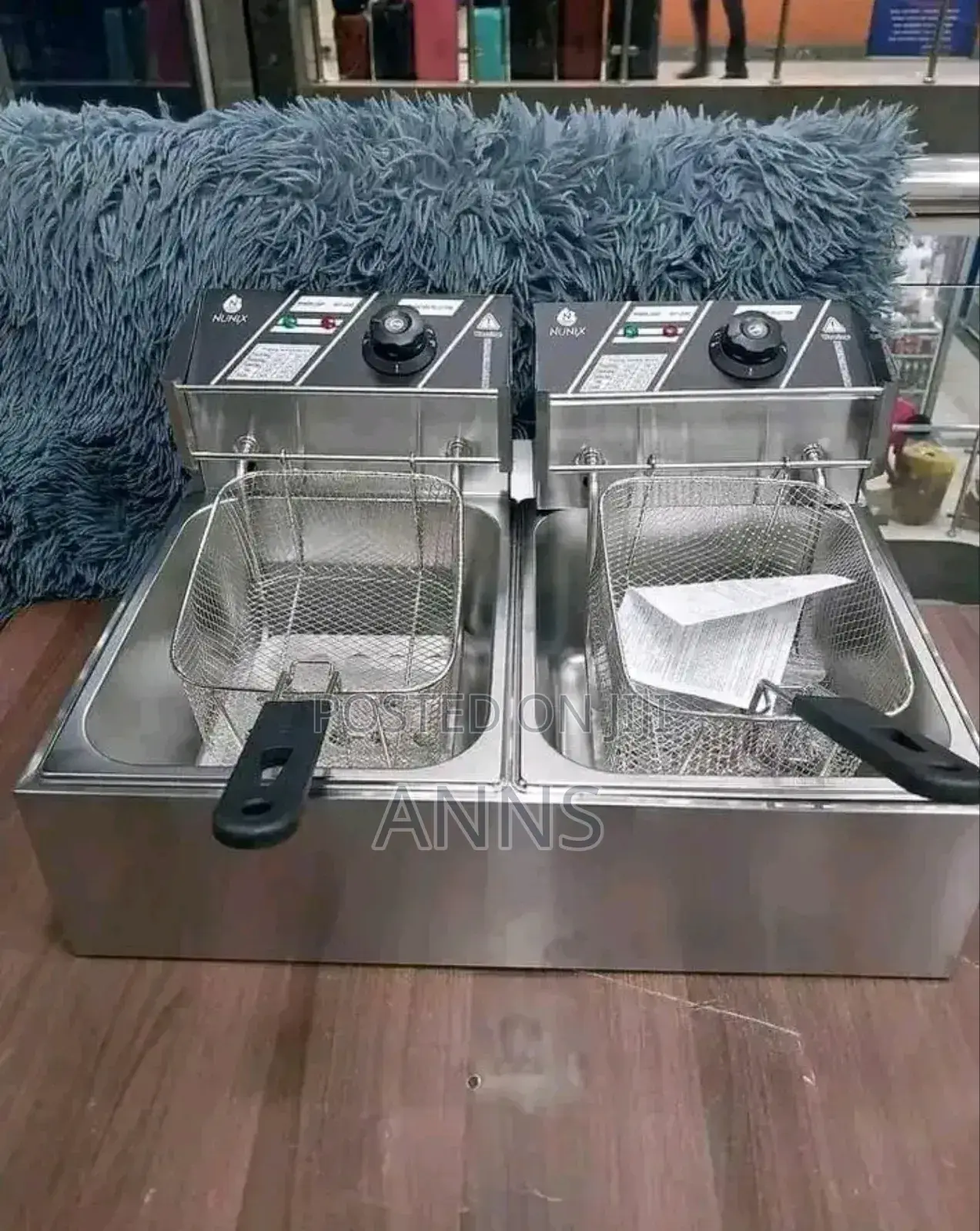 Nunix 6+6l Double Electric Chips Deep Fryer Stainless Steel