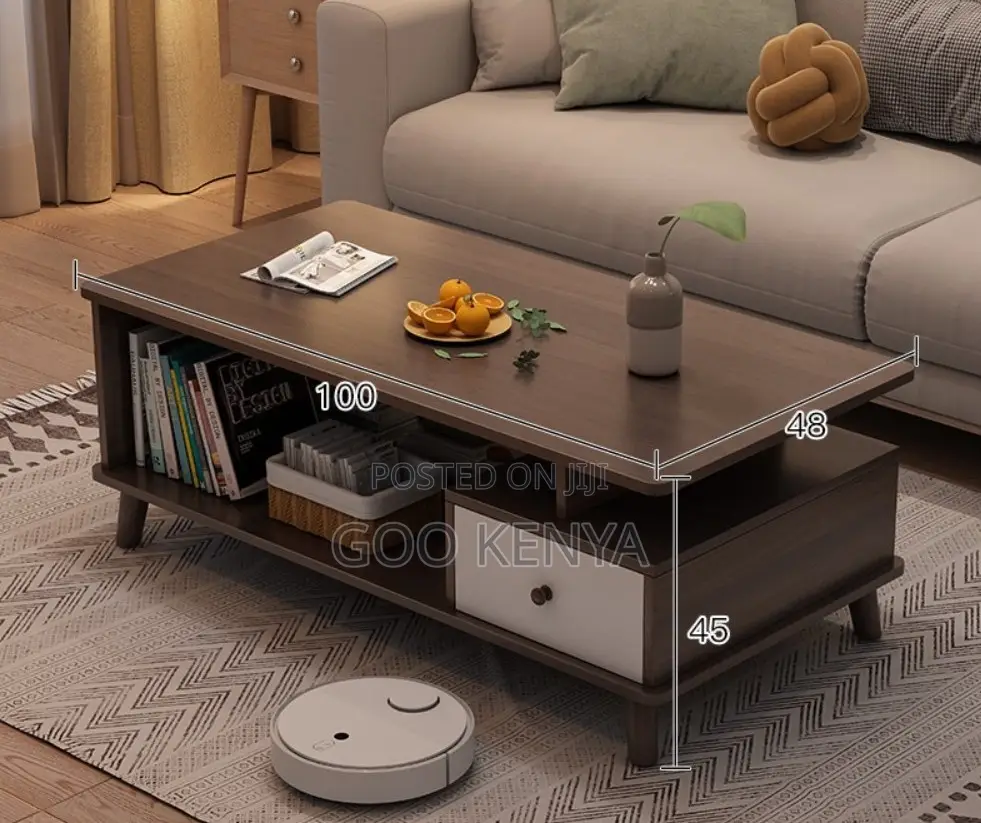Home Table; Nordic Coffee Table for Home Interiors, Wood-Leg Design