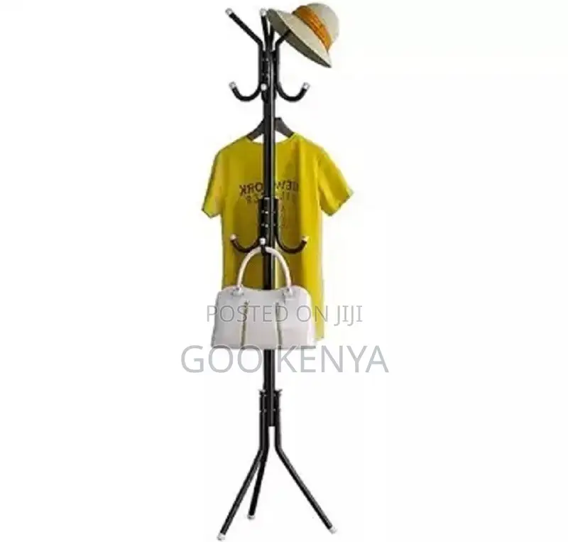 Home Coat Hanger; Floor Standing Laundry and Storage Rack for Home