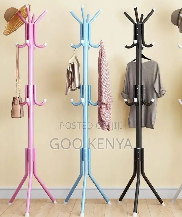 Home Coat Hanger; Floor Standing Laundry and Storage Rack for Home