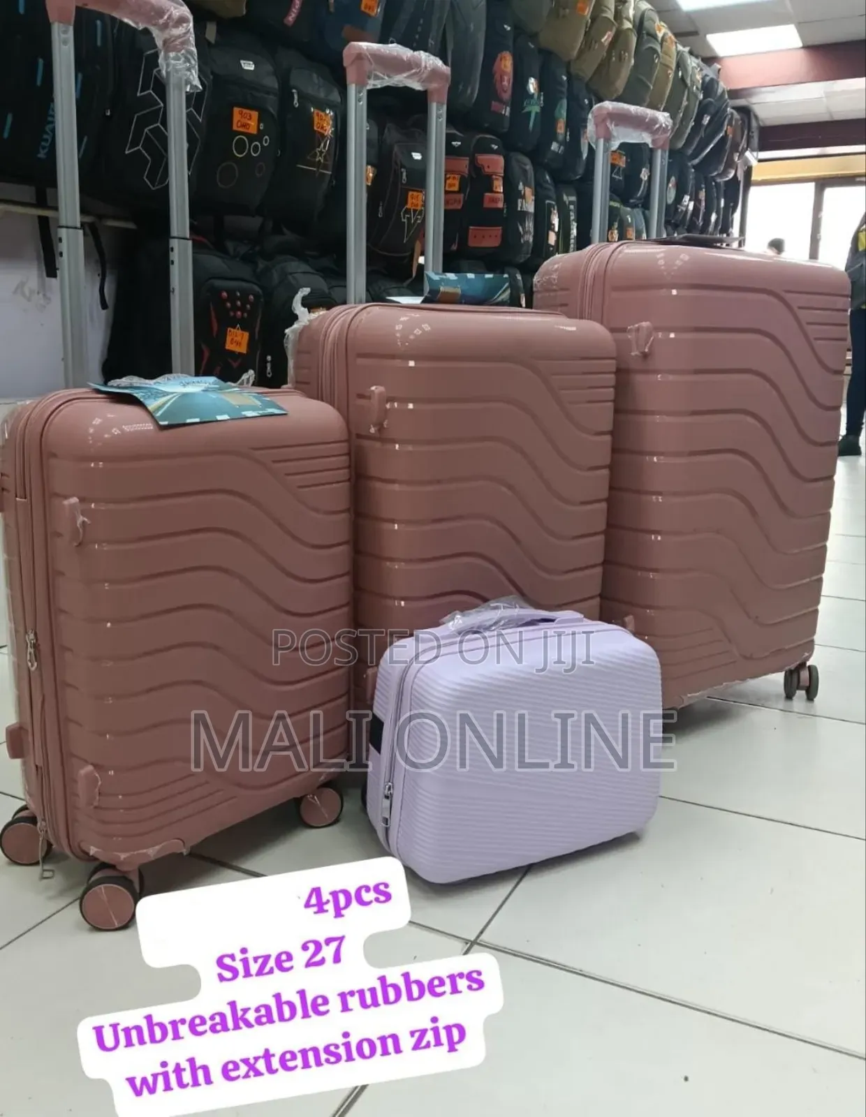 4-Piece Spinner Luggage Set Expandable Suitcases Travel Bags 27 Inch