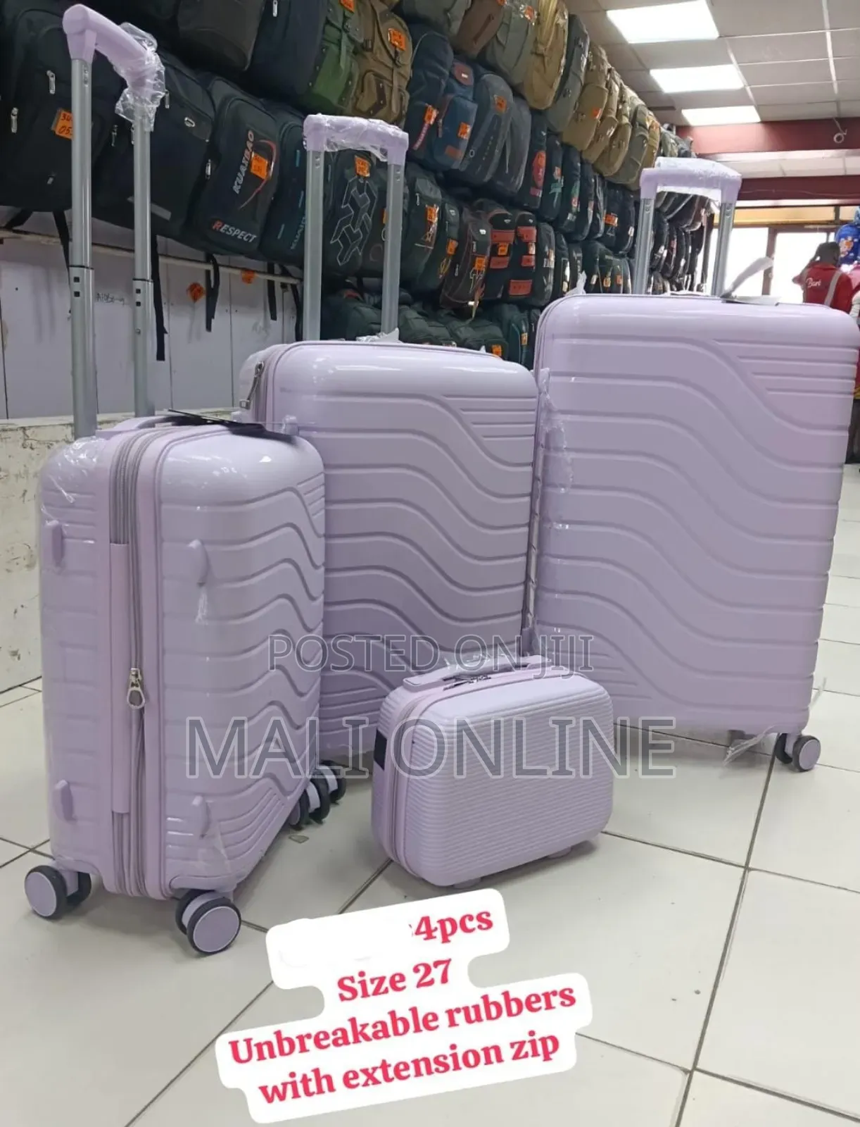 4-Piece Spinner Luggage Set Expandable Suitcases Travel Bags 27 Inch