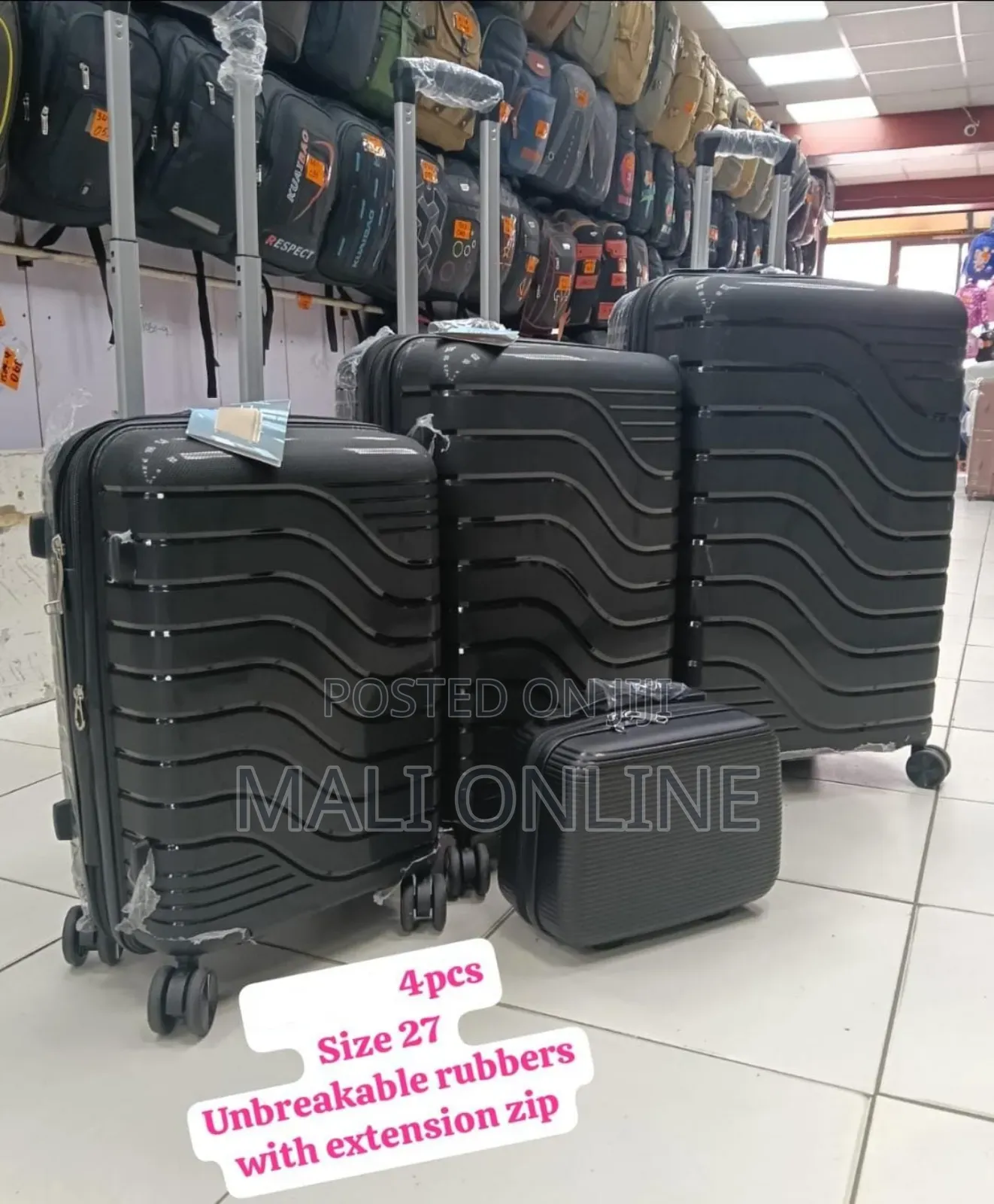 4-Piece Spinner Luggage Set Expandable Suitcases Travel Bags 27 Inch