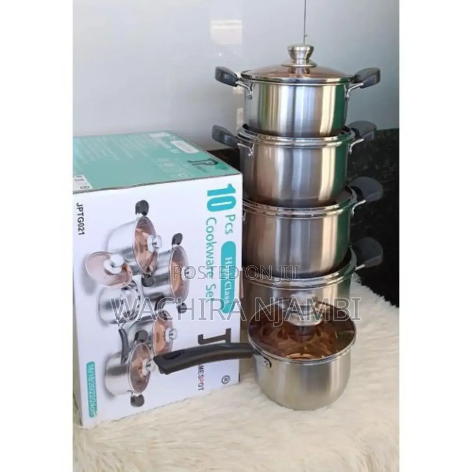 *James Pot 10pc Cookware Set Stainless Steel Material*