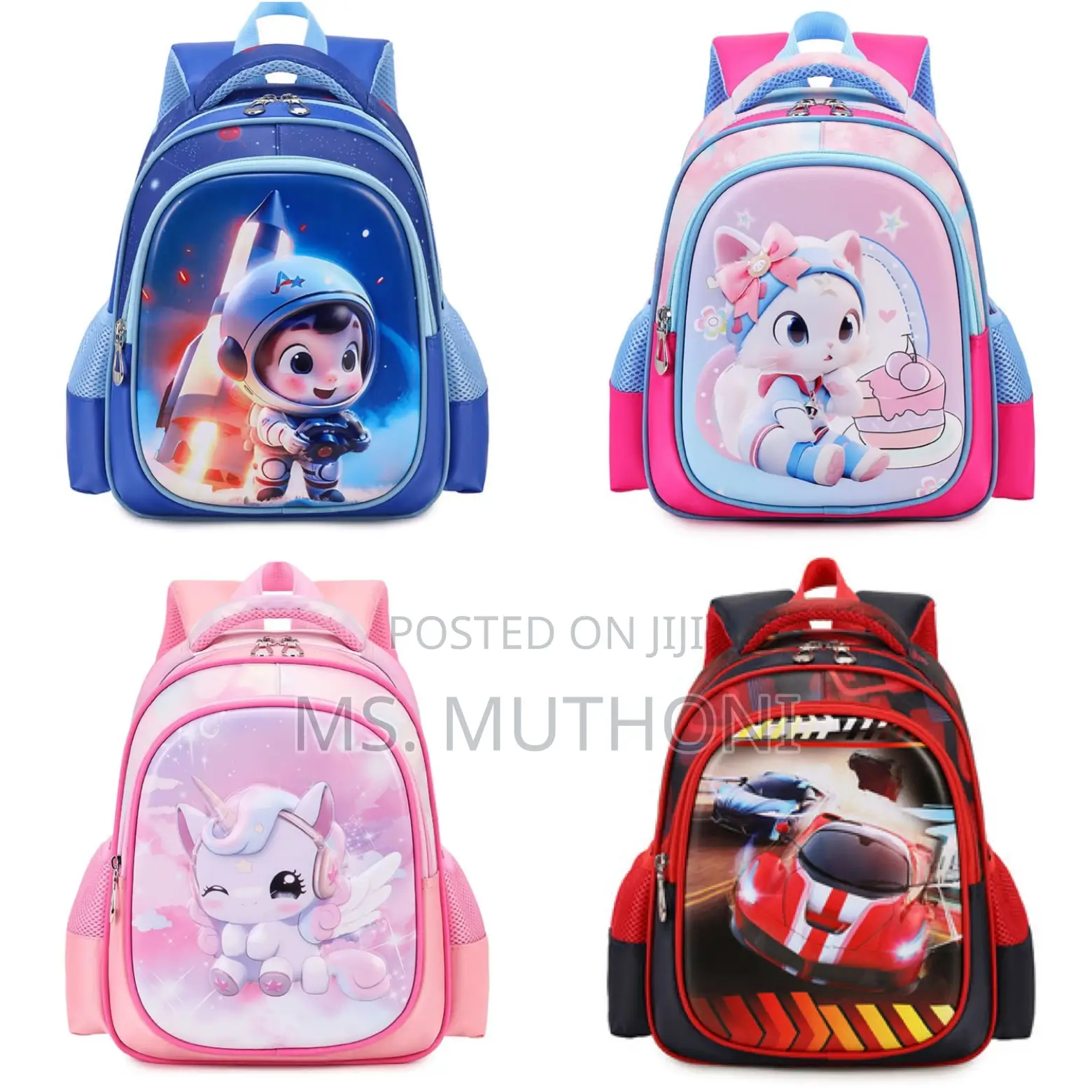 Vibrant 3d Cartoon Design School Backpack for Preschool