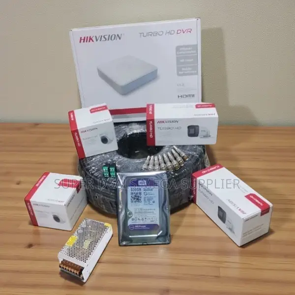 Hikvision 4 Camera CCTV Kit 1080p Hd Easy Installation for Outdoor Use