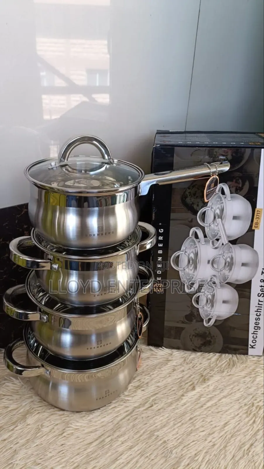 Edenberg Stainless Steel Cookware-8pcs