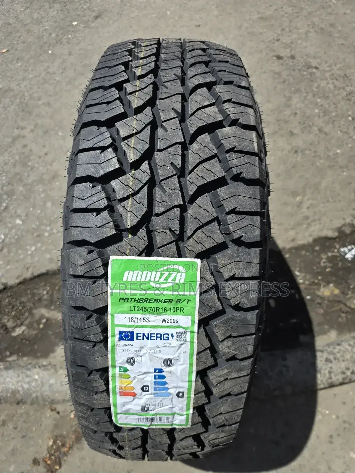 245 /70 R16 Ardduzza Tyres (All Terrein) Commercial.