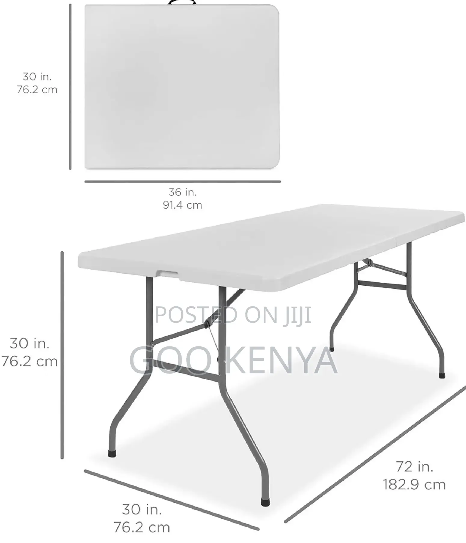 Home Table ;Ultradurable Portable Heavy-Duty Folding White Table
