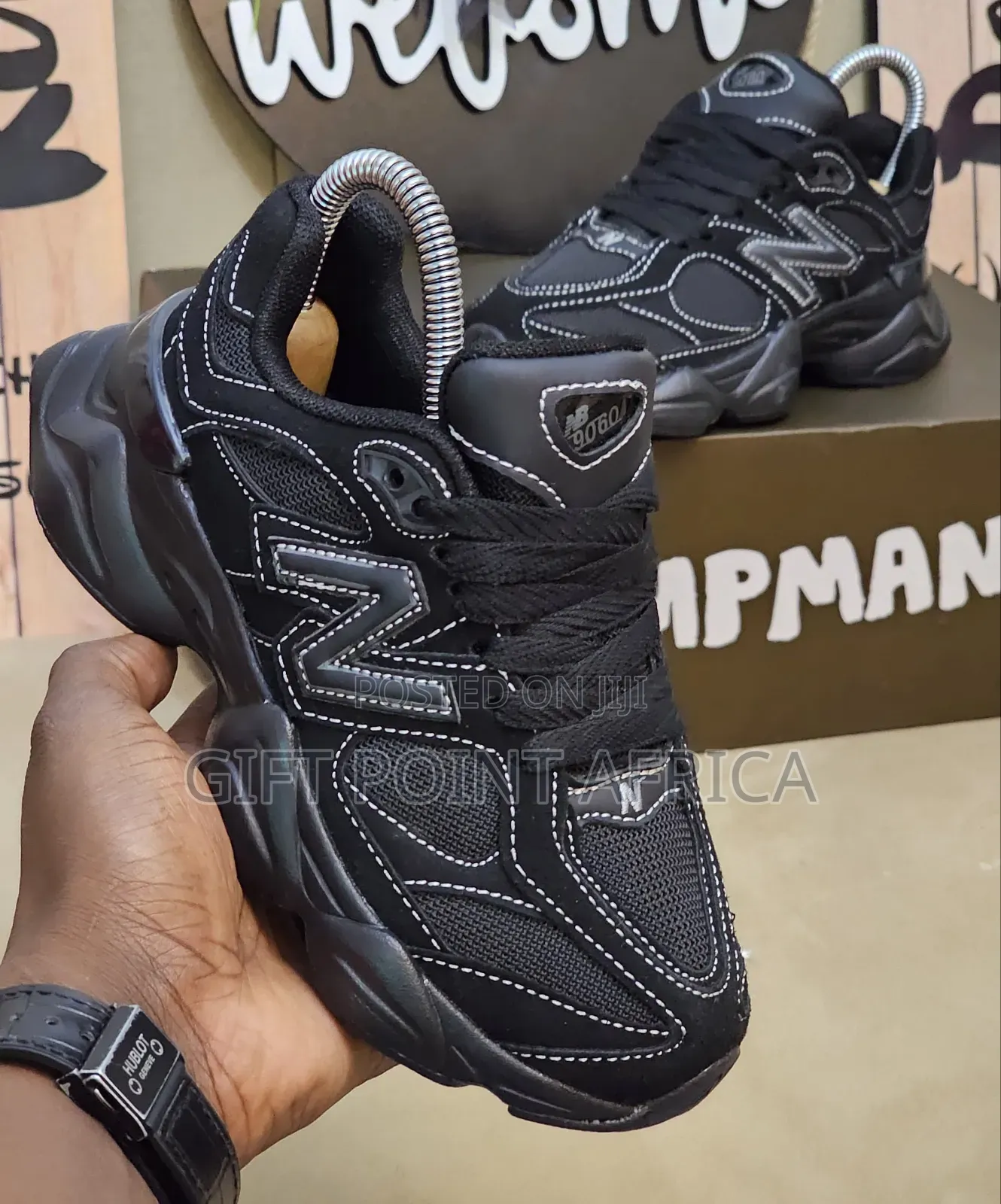 New Balance 9060 Sneakers Shoes For Kids In Black Color