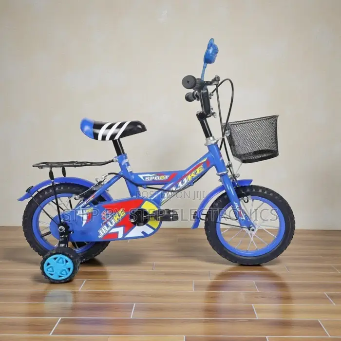 12 Inch Kids Bike With Training Wheels Colorful Design Comfy Seat