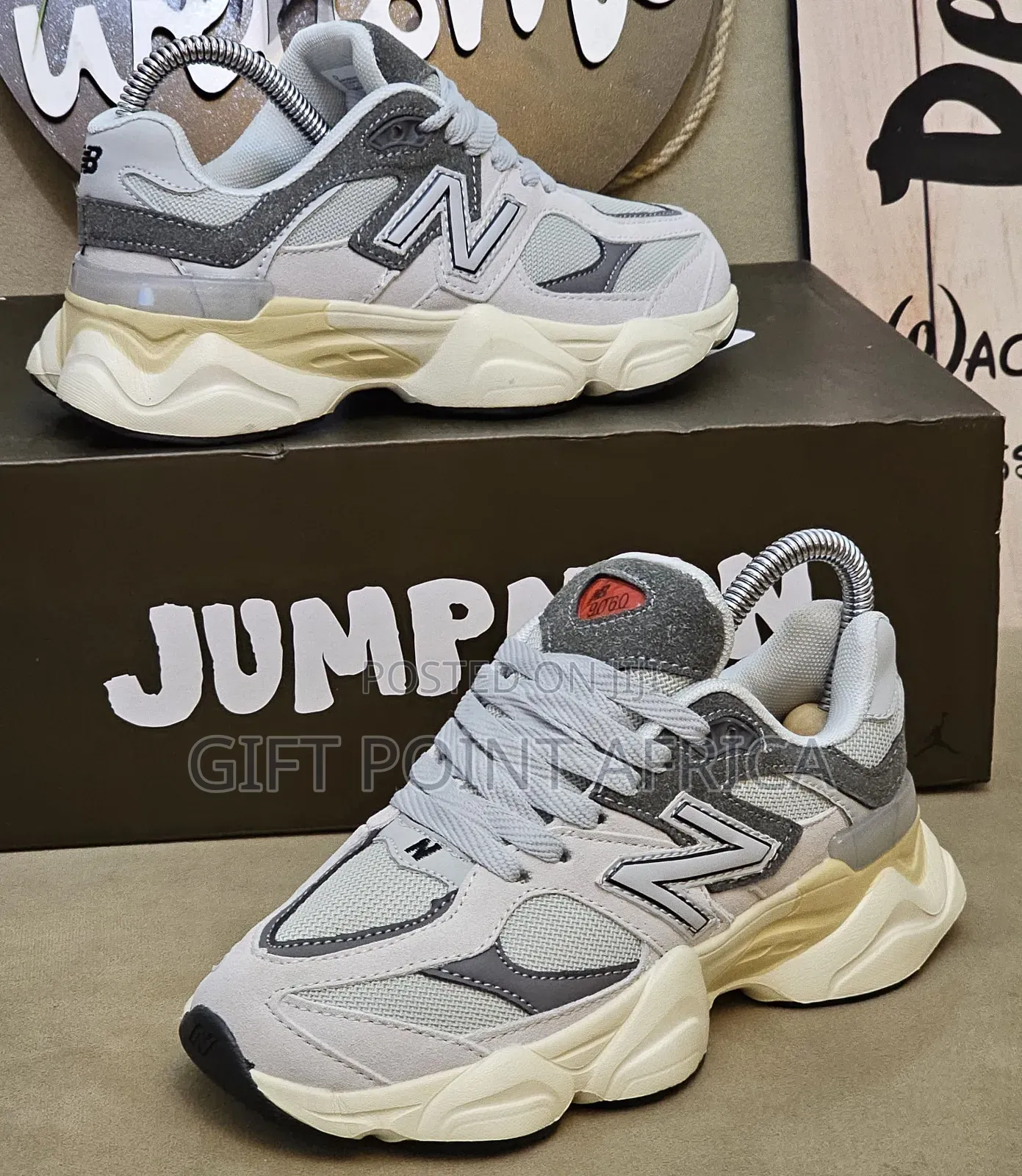 New Balance 9060 Sneakers Shoes For Kids In White  Color Way