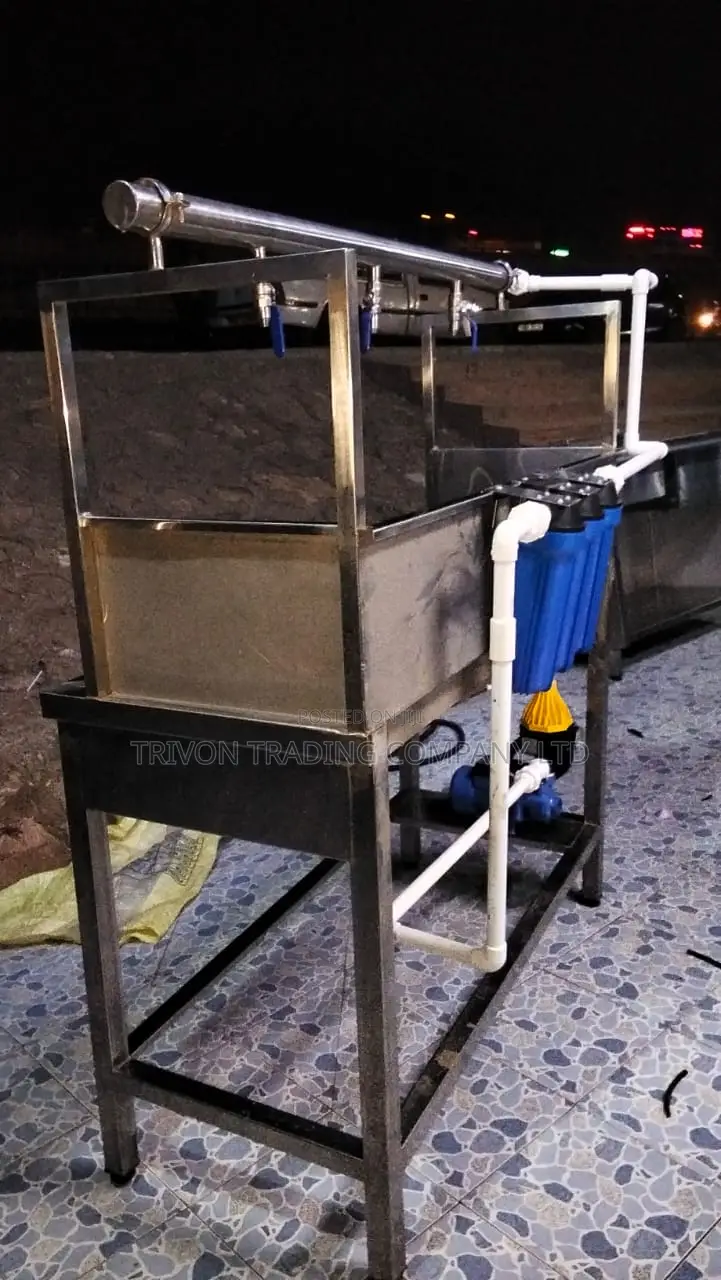 Commercial 3-Tap Water Filling Station + Pump + Uv | Kenya