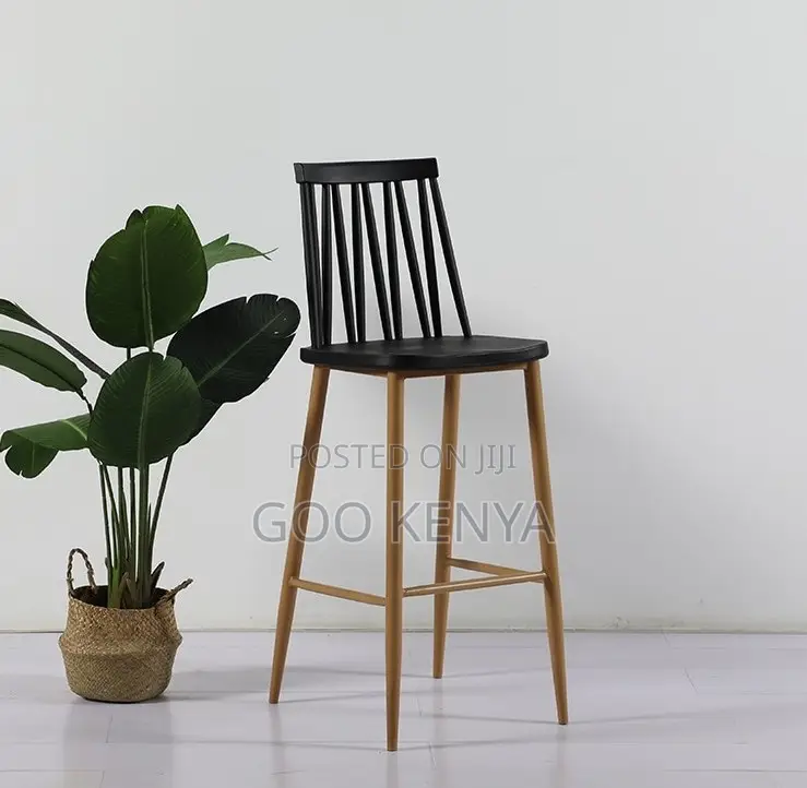 Home Bar Stool; Outdoor Plastic Designer Bar Stool With Painted Legs