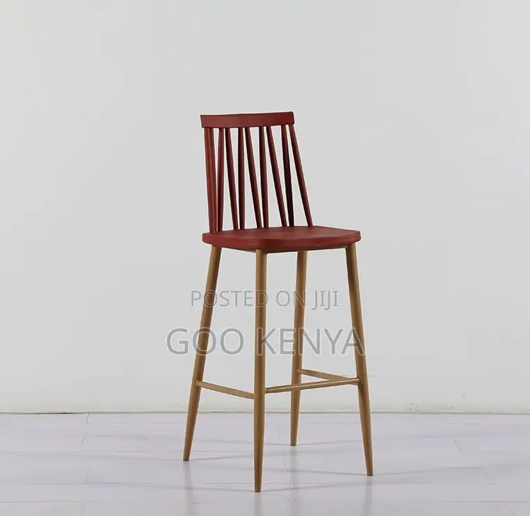 Home Bar Stool; Outdoor Plastic Designer Bar Stool With Painted Legs