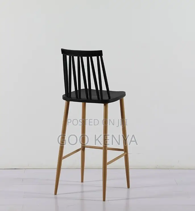 Home Bar Stool; Outdoor Plastic Designer Bar Stool With Painted Legs