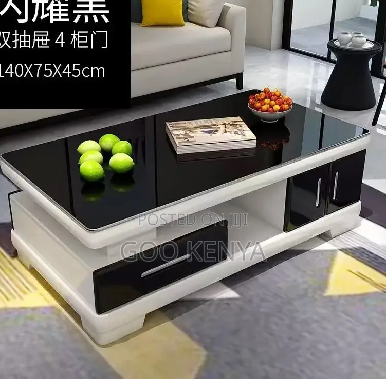 Home Tv Table Set; Modern Lacquered Tv Cabinet With Coffee Table Combo