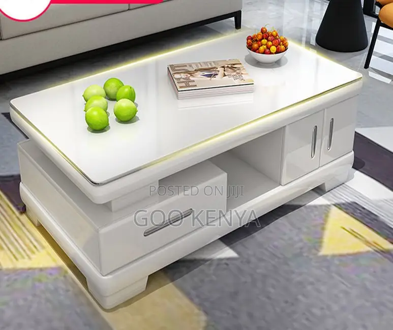Home Tv Table Set; Modern Lacquered Tv Cabinet With Coffee Table Combo
