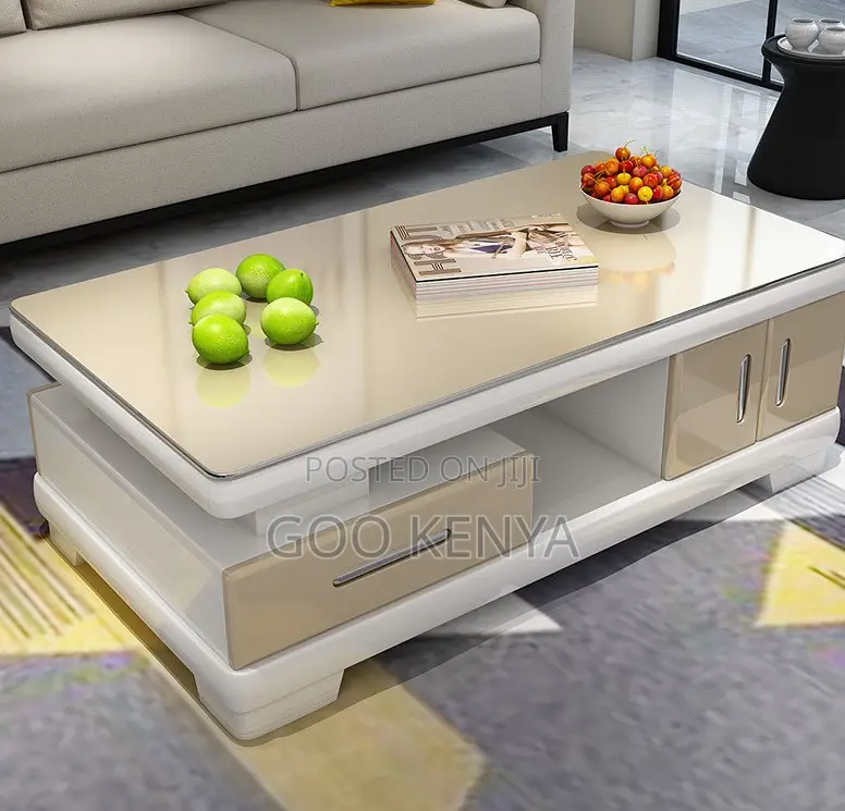 Home Tv Table Set; Modern Lacquered Tv Cabinet With Coffee Table Combo