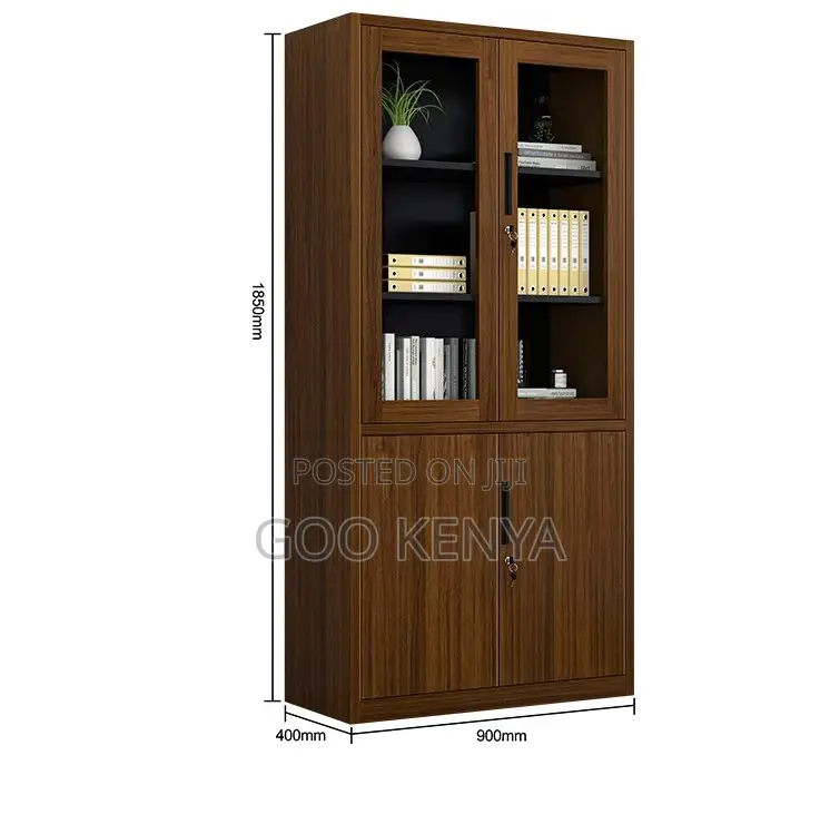 Office Cabinet; Durable Trendy 2-Door Wood-Look Office File Cabinet