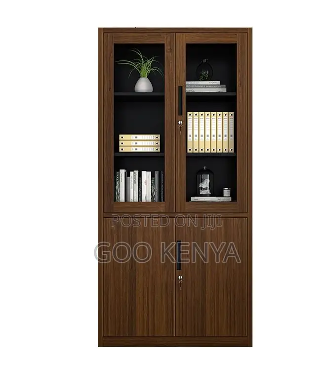 Office Cabinet; Durable Trendy 2-Door Wood-Look Office File Cabinet