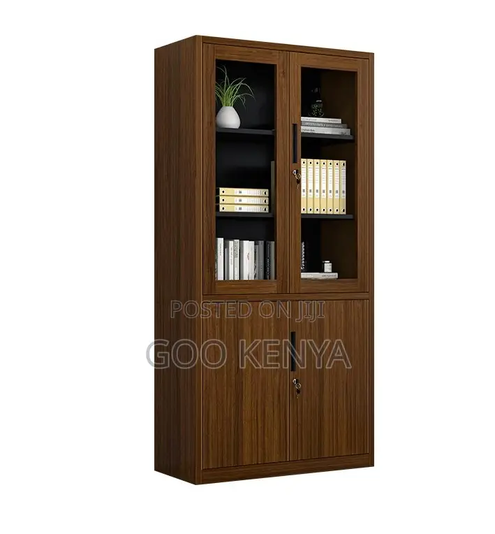 Office Cabinet; Durable Trendy 2-Door Wood-Look Office File Cabinet