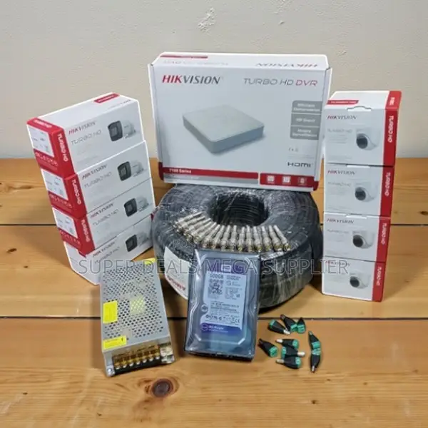 Hikvision 8 Channel DVR CCTV Kit 8 Hd Cameras With 500gb Hard Disk