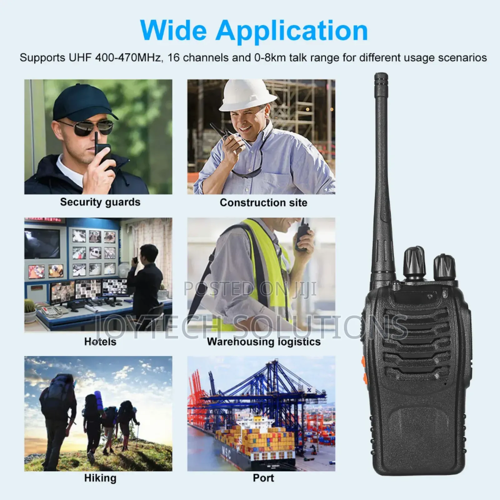 Baofeng 888s Security Walkie Talkies. 5 Km Long Range and 16 Channels