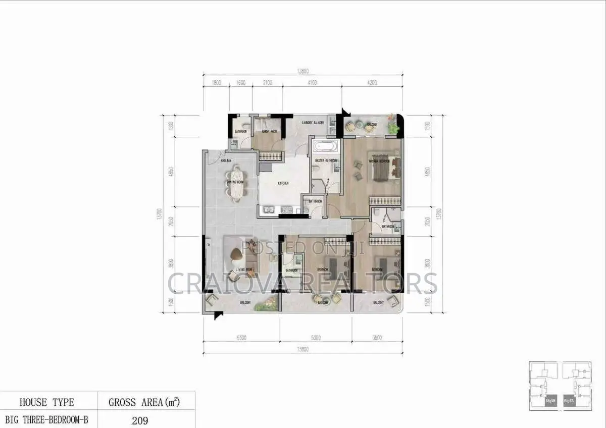 2bdrm Apartment in Luna Oak Residency, Kilimani for sale