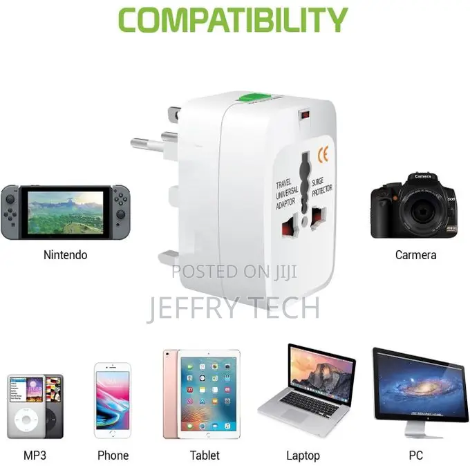 Travel Adapter Universal Travel Adapter Suitable for Us, Eu, and Uk Po