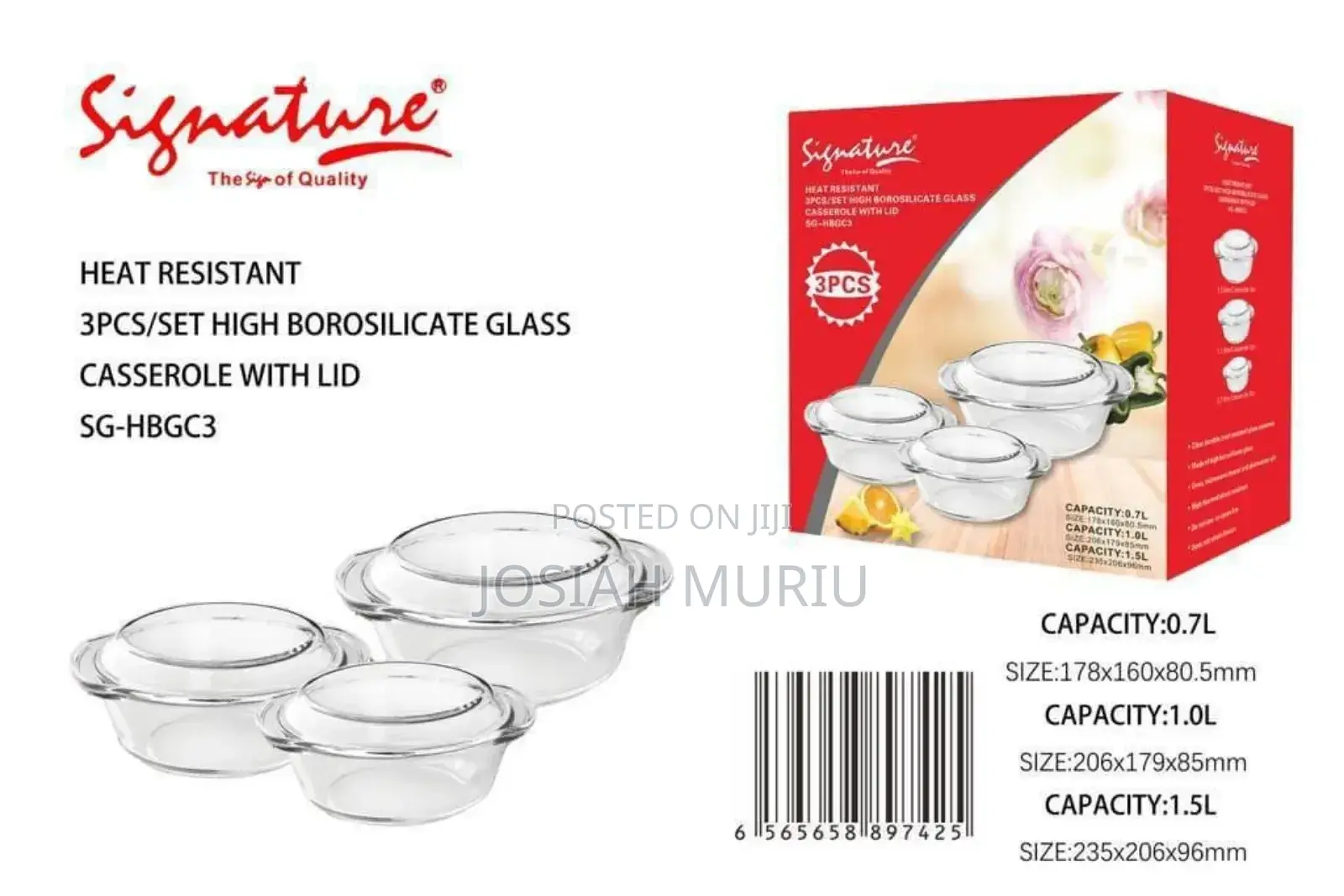 *Set of 3 Signature Casserole*