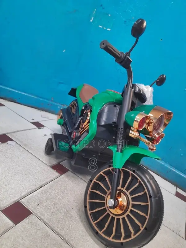 Kids Electric Chopper Bike – Big Front Wheel Led Headlights