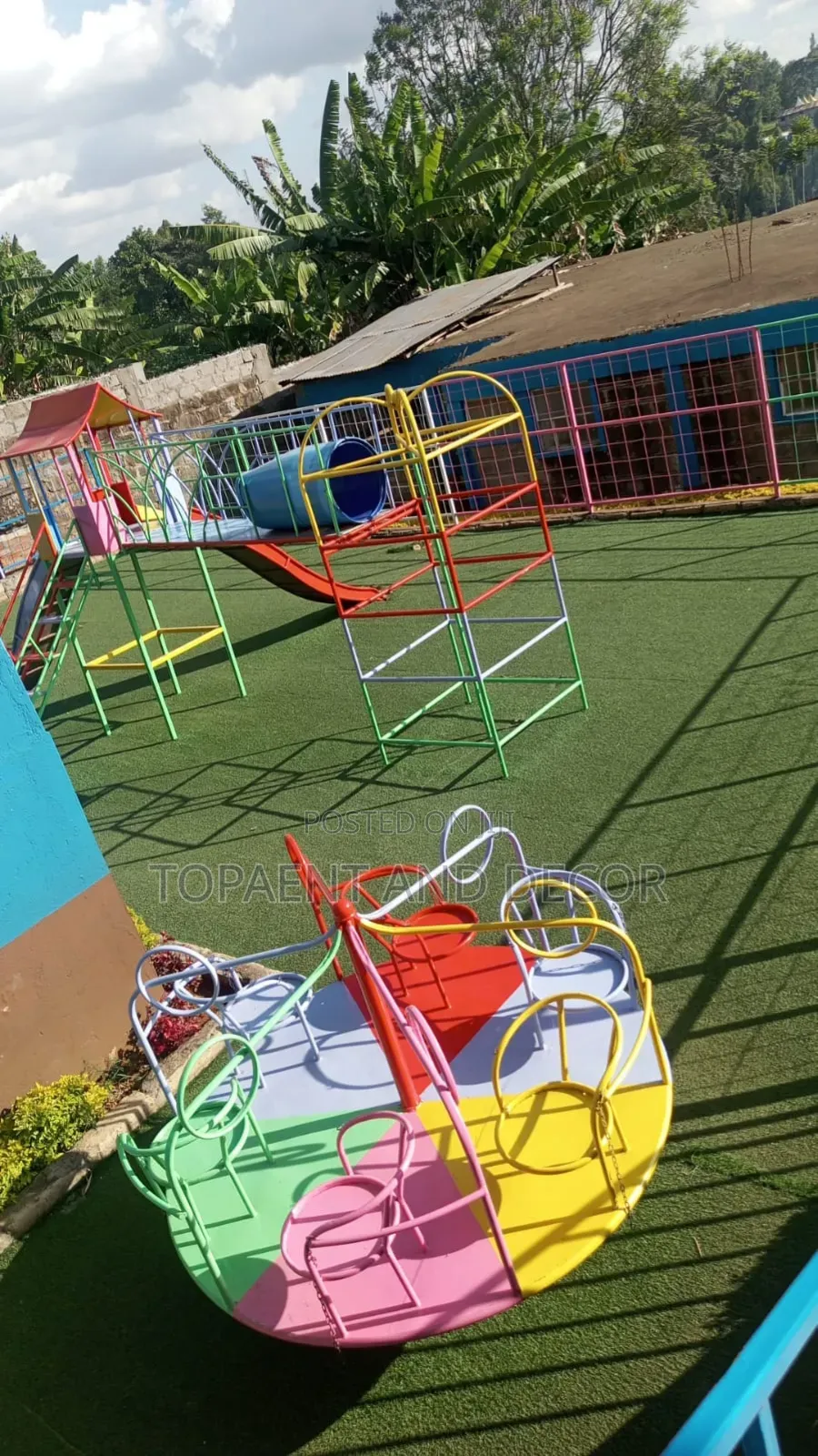 Decorative School Artificial Grass Carpet for Playground