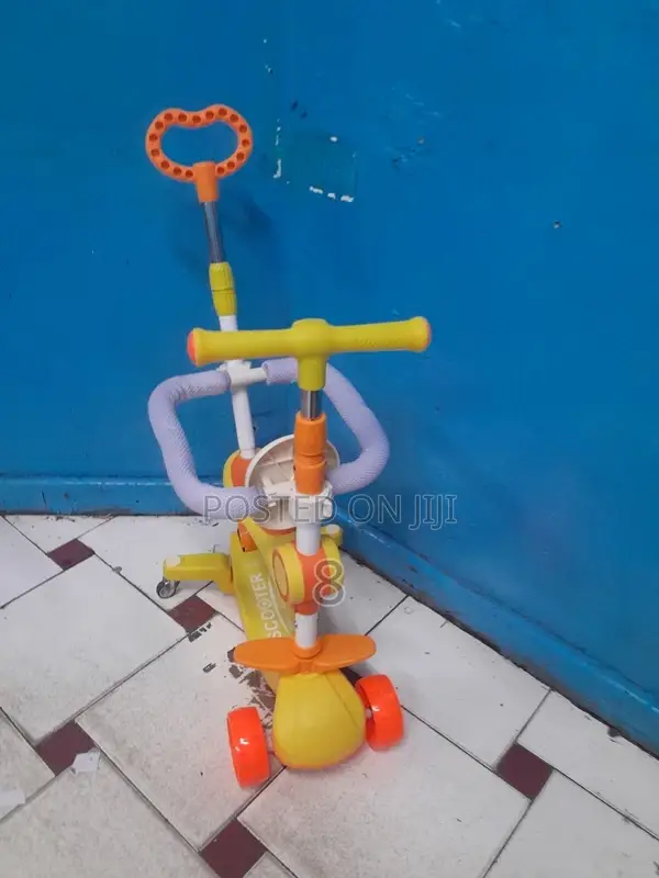 Kids 3-in-1 Baby Walker, Stroller, and Scooter – Led Lights Music