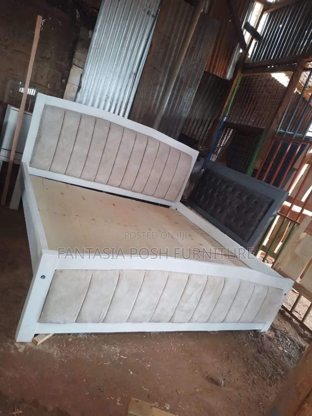 5x6 Upholstered Panel Bed