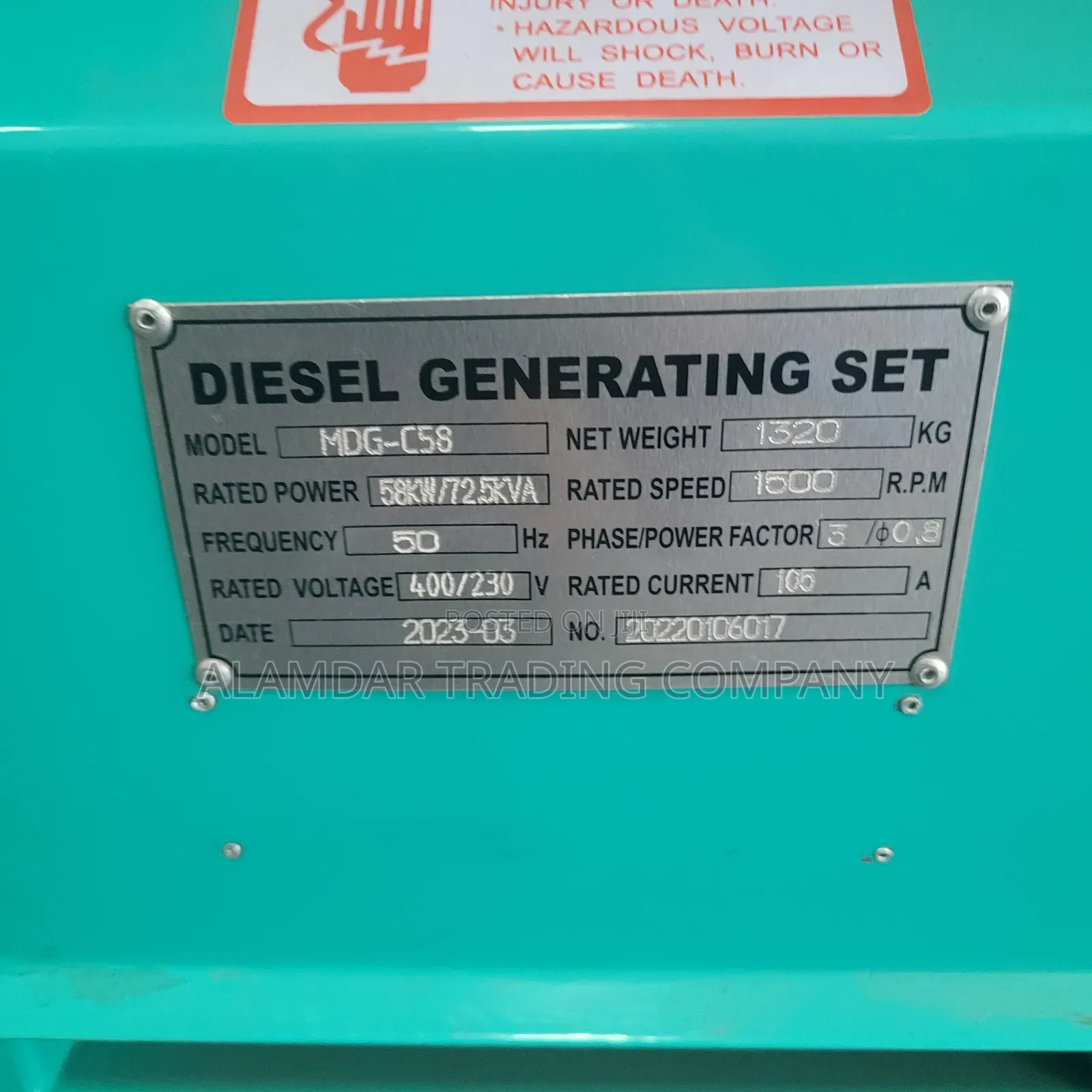 72.5 Diesel Generator Italian