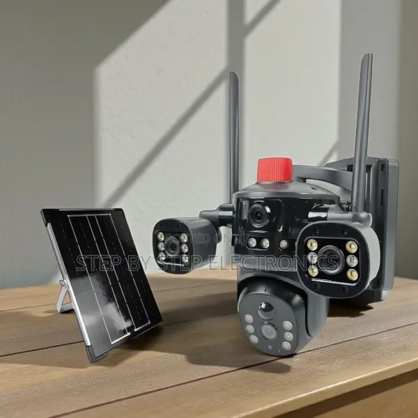4g Solar Camera With Light Alarm Siren Multiple Lens V380 Pro App