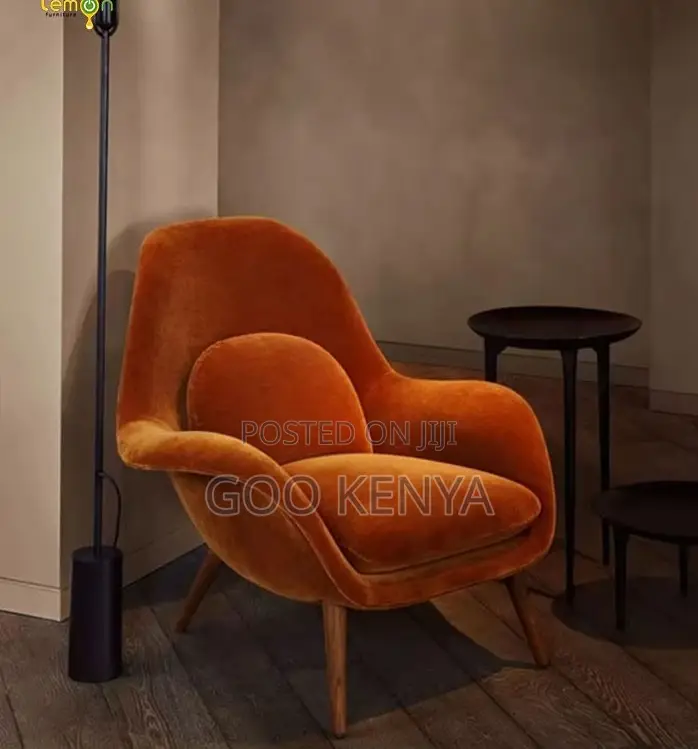 Home Chair; Elegant Single Fabric Accent Chair for Lounge Balcony