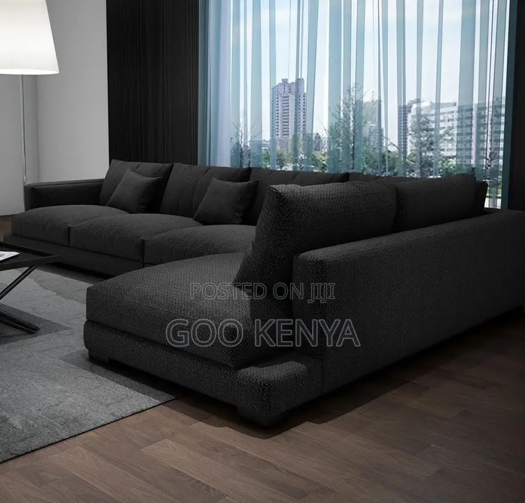 Home Sofa; L-Shaped Elegant Modular Cloth Sofa With Italian Design